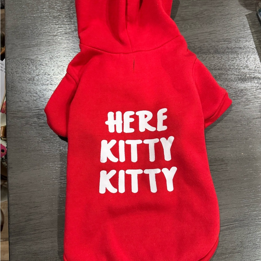 Red Cat Hoodie - Here Kitty Kitty